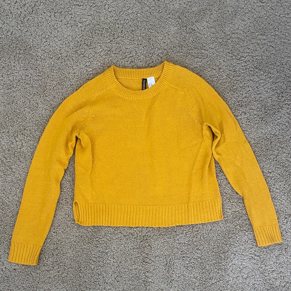 Divided Mustard Crew Neck Sweater